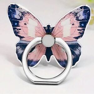 NWT-Butterfly Patterned Phone Ring Stand